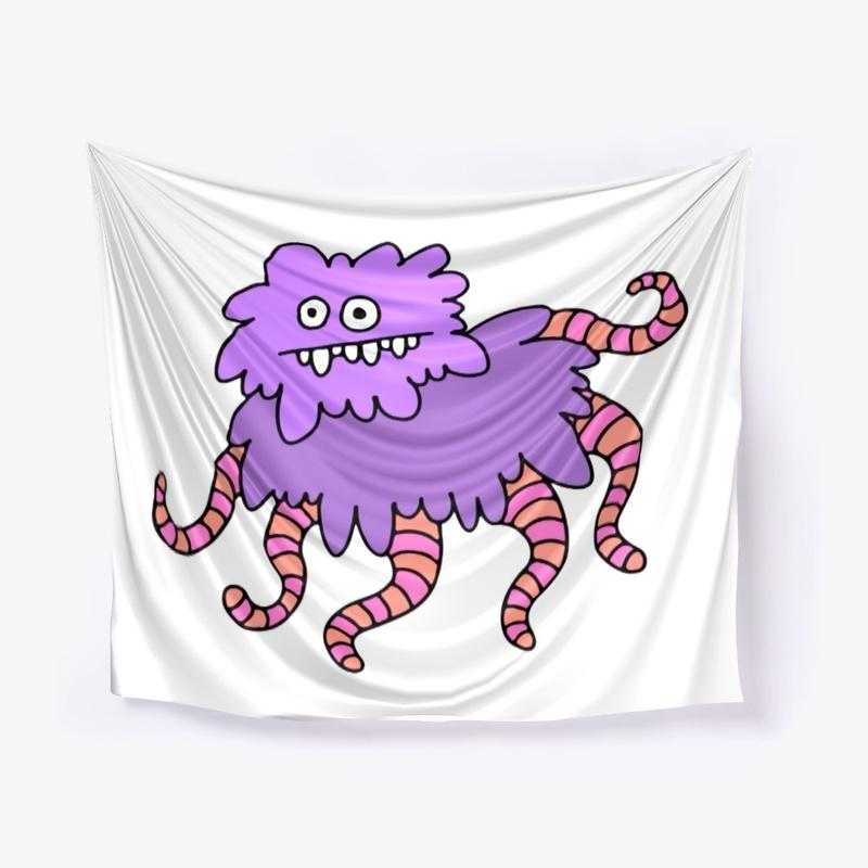 Fuzzy Tentacle Creature - Doodle Weird