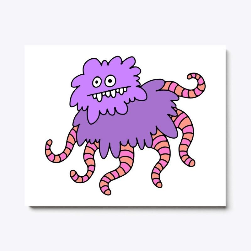 Fuzzy Tentacle Creature - Doodle Weird